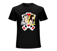 Women Alice in Borderland Short-Sleev Creative Cotton Print T Shirt Men Humor Casual Streetwear Harajuku Fashion Shirt XL Black