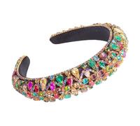 Women American Fashion Crystal Headbands Female Baroque Sponge Hair Accessories