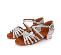 Women And Girls' Latin Dance Shoes,Low Heels Open Toe Ballroom Practice Performence Dancing Shoes,Breathable Shoes Indoor,for Beginners Practice