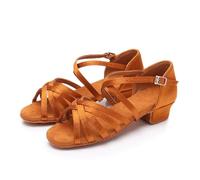 Women And Girls' Latin Dance Shoes,Low Heels Open Toe Ballroom Practice Performence Dancing Shoes,Breathable Shoes Indoor,for Beginners Practice