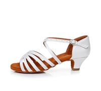 Women And Girls' Latin Dance Shoes,Low Heels Open Toe Ballroom Practice Performence Dancing Shoes,Breathable Shoes Indoor,for Beginners Practice