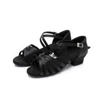 Women And Girls' Latin Dance Shoes,Low Heels Open Toe Ballroom Practice Performence Dancing Shoes,Breathable Shoes Indoor,for Beginners Practice