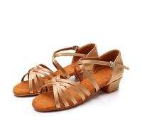 Women And Girls' Latin Dance Shoes,Low Heels Open Toe Ballroom Practice Performence Dancing Shoes,Breathable Shoes Indoor,for Beginners Practice