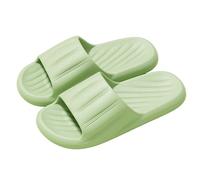 Women and Men Cloud Sliders Cushion Slippers with Thick Out-Sole Anti-Slip Lightweight Shower Slipper Comfortable Pillow Casual Slider for Bathroom, Pool and Outdoor Beach (Green, 5)