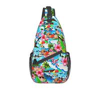 Women and Men Funny 3D Printing Casual Diagonal Chest Bag Sling Bag Travel Hiking Bag