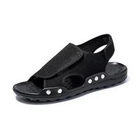 Women and Men’s Anti-Slip Slip-on Slippers,Men's sandals beach shoes, breathable wear resistant, magic-black_42,Bathroom Pool Sandal