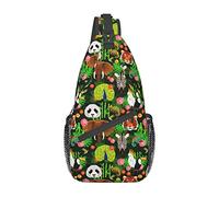 Women and Men Tropical Animal Mix Casual Diagonal Chest Bag Sling Bag Travel Hiking Bag
