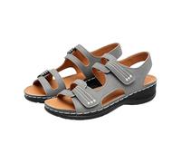 Women Ankle Strap Hollow Sandals, Ladies Wide Thick Soled Orthopedic Sandal, Comfortable Lightweight Slippers, Quick-Drying Walking Shoes Comfortable Wearing for Daily Home Leisure Time