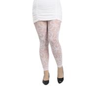 Women Ankle Tights Floral Patterned Footless Lace Pantyhose Glitter Rhinestones Dark Alternative Mesh Leggings Footless Tights