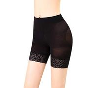 Women Anti Chafing Shorts Cotton Lace Underwear Knickers Underskirt Shorts Safety Shorts Soft Stretch Boyshorts Boxer Briefs Slip Shorts High Waist Shorts Bum Hip Lifter Black