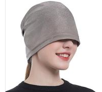 Women Anti Radiation Skull Cap, Faraday Stretch Beanies Cap, EMF/EMI/RF Shielding Hat, 5G RF WiFi Blocker, Protect Healthy,Grey,XL