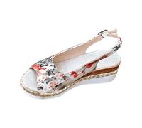 Women Arch Support Wedges Platform Wedge Sandals Women's Sandals Summer Spring Bud Fish Mouth Thick Sole Rope Heel Casual Shoes Tan Flat for Womens Sandles Size 4 (Pink,7)