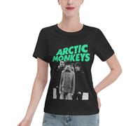 Women Arctic Rock Band Monkeys T Shirts Print Short Sleeve tee Shirt Loose Casual Cute Summer Crew Neck Blouse Simple Oversized Funny Cotton Top Tees for Daily Life Home and Travel