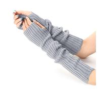 Women Arm Warmers, Knitted Warmers Gloves Long Fingerless Gloves Warmers Stretchy Wrist Warmers Hand Warmers with Thumbhole for Ladies Girls Winter Outdoor&Indoor