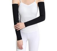 Women Arm Warmers Sleeve Winter Velvet Long Sleeve Fingerless Warmers Muffs Winter Plus Velvet Sweat-proof Warm Elastic Breathable Outdoor 1 Pair