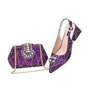 Women Arrival Italian Shoe And Bag Set For Party In Party Shoes And Bags To Match Purple For Set 10