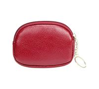 Women Artificial Leather Solid Color Zipper Key Bag Envelope Bag Handbag Change Wallet Light Wallet Men (Red, One Size)