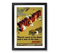 Women at War Framed Print | A2 Black Framed Wall Art | Ready to Hang | Modern Nature Picture | Living Room Bedroom Lounge Office