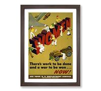 Women at War Framed Print | A2 Walnut Framed Wall Art | Ready to Hang | Modern Nature Picture | Living Room Bedroom Lounge Office