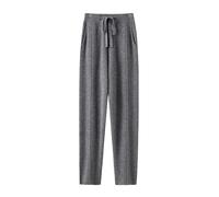 Women Autumn Winter Cashmere Sweatpants High Waisted Drawstring Pant Casual Solid Knitted Cashmere Insulation Pant