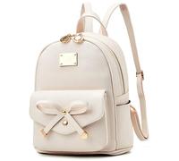 Women Backpack Mini Backpacks Girls Bowknot PU Leather Backpack Purse Cute Shoulder Bags Backpack for Ladies Small Rucksack Teenagers