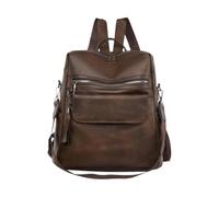Women Backpack | PU Large Capacity Laptop Backpack | Tassel Zipper Pendant Multipurpose Fashion Bag, Travel Shoulder Bag for Outdoor Activities