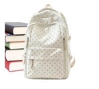 Women Backpack Waterproof Girls Nylon Dot Laptop Bookbag