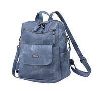 Women Bag Backpack Comfortable Leather Student Backpack Travel Backpack Messengers With Guitar Straps (Blue, One Size)