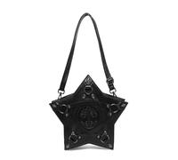 Women Bag Fahionable Shoulder Bag Star Shape Messengers Bag PU Leather Backpacks Embossed Skull Crossbody Bag