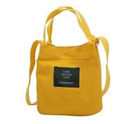 Women Bag Fashion Art Girl Canvas Bag Casual Messenger Bag Mens Shoulder Bag (Yellow, One Size)