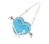 Women Bag Heart Shape Itabag Lovely Crossbody Fashion Dating Japanese Styles Shoulder For Pin Display Sweet Bows Shoulder Lovely Dating Teens Japanese Crossbody