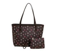 Women Bag Stylish Armpit Bag Large Capacity Shoulder Bows Handbag PU Leather Shopping Underarm For Everyday Women Shoulder La, Coffee Color, Mass Beauty