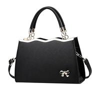 Women Bags New Bags Ladies Trendy Bow Fashion Sports Messenger Shoulder Handbag Thirty One Large Utility Tote (Black, One Size)