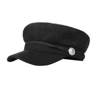 Women Baker Boy Hat Fashion Newsboy Hat Visor French Beret Vintage Fiddler Cap Lightweight Chauffeur Cabbie Cap (UK, Alpha, One Size, Black)