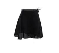 Women Ballet Skirts Lace-up Chiffon Skirts Dance Skirts Adults Girls Leotards Skirt Ballet Practice Dancing Miniskirts For Adult Girls(Black,XL Height 160-175cm)