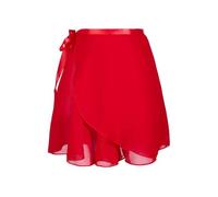 Women Ballet Skirts Lace-up Chiffon Skirts Dance Skirts Adults Girls Leotards Skirt Ballet Practice Dancing Miniskirts For Adult Girls(Red,S Height 60-120cm)