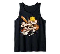 Women Baseball Mama Leopard Coquette Checkered Mother's Day Tank Top