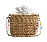 Women Beach Bag Straw Shoulder Bag Handwoven Handbag and Purse Female Crossbody Wicker for Travel Daily Vacation Handwoven Wicker for Women Straw Purse Crossbody Girls Beach