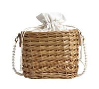 Women Beach Bag Straw Shoulder Bag Handwoven Handbag and Purse Female Crossbody Wicker for Travel Daily Vacation Handwoven Wicker for Women Straw Purse Crossbody Girls Beach