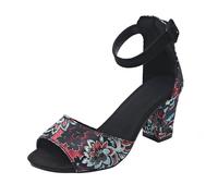 Women Beach Sandals Stylish Women's Sandals For Casual Work Dates And Open Toe High Heel Design Floral Print Perfect For Summer Outfits With Shorts Jeans Skirts And Dresses
