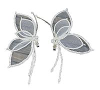 Women Beaded For Butterfly Clips Gauze Hair Barrettes Big Long Pageant Accessories Wedding Decor