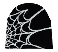 Women Beanie Bonnet Y2k Beanies Letter Print Beanies MEA Y2K Beanies Beanie Knit Hat for Woman Men Slouchy Beanies and Knit Beanies for Unisex (Spider Net Black)