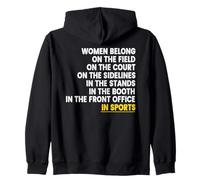Women Belong in Sports Equality Empowerment Quote Zip Hoodie