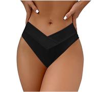 Women Bikini Bottoms UK Sale Clearance,Women's Swim Briefs High Waisted Ruched Brazilian Swimsuit Bottom, Swimming Briefs Bathing Suit Thong Swimwear for Ladies Girls Black