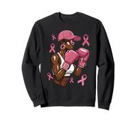 Women Black African American Fight Breast Cancer Pink Ribbon Sweatshirt