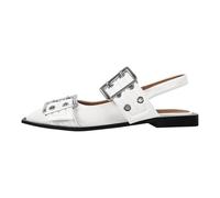 Women Black Pointed Toe Belt Buckle Slingback Flats Comfortable Retro Mary Jane Female Shoes(Color 7,12)