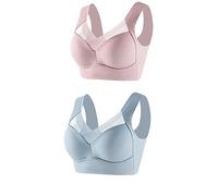 Women Black Push Up Bra, Strong Hold Bralette for Women Wireless, Seamless Deep V Neck and Mesh Design, Wireless, Minimizer, Comfortable Sleep