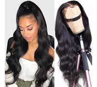 Women Black Wig Long Black Afro Wigs Lace Front for Black Women Bob Curly Wig Human Hair Glueless Synthetic for 80S Fancy Dress Anime Cosplay Party Daily Use 14 inch