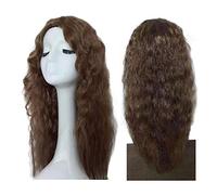 Women Black Wig Long Blonde Afro Wigs Lace Front for Black Women Water Wave Wig Human Hair Bob Synthetic Glueless Fancy Dress Anime 70S Carnival Fancy Dress Accessory 24 inch