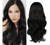 Women Black Wig Long Red Ladies Wigs UK Real Hair for Older Women Bob Glueless Synthetic Black Bob Wig With Fringe 80S Funny Anime Carnival Fancy Dress Accessory 28 inch